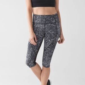 Lululemon outrun crop luxtreme leggings splatter
